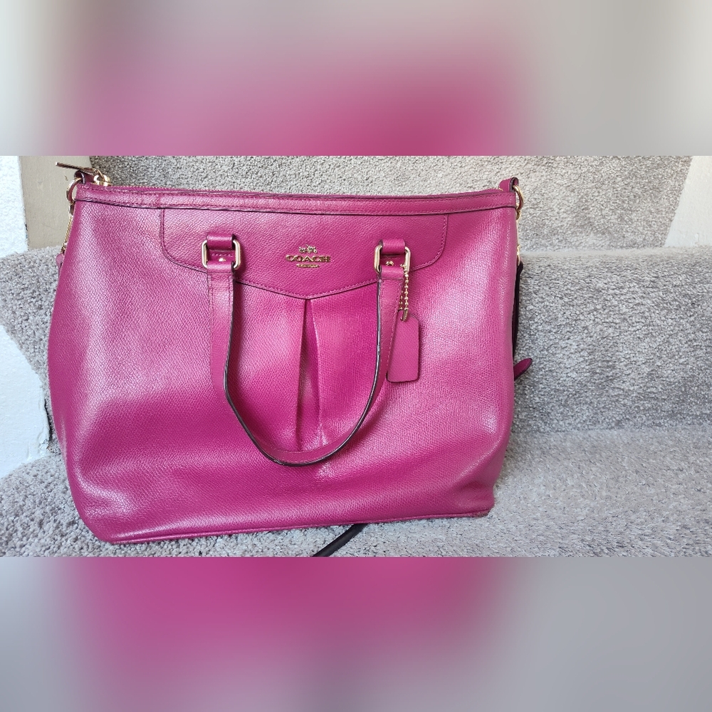 Magenta Coach Tote